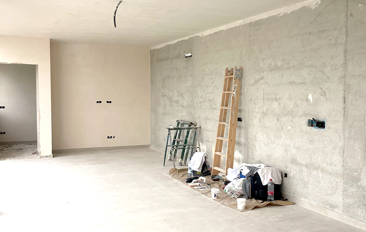 Renovierungsarbeiten auf Mallorca: Neubau eines Stadthaus durch lokale Handwerker.