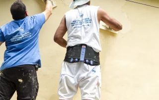 Two man facade renovations on Mallorca